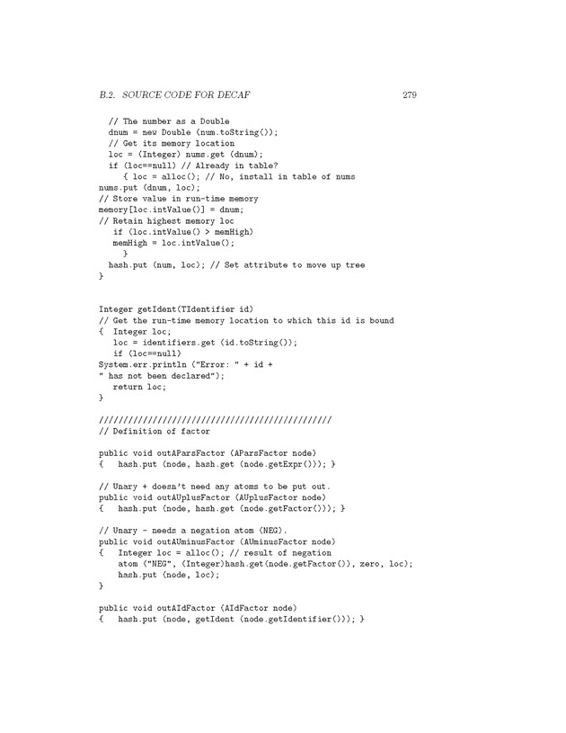 Compiler Design: Theory, Tools, and Examples - Page 279